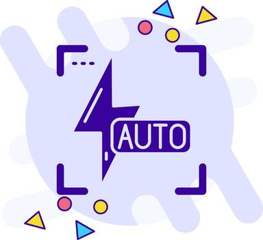 Auto flash freestyle solid Icon vector