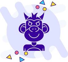 Demon freestyle solid Icon vector