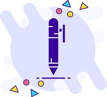 Pen freestyle solid Icon vector