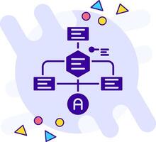 diagrama de flujo estilo libre sólido icono vector