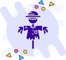 Scarecrow freestyle solid Icon vector