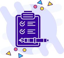 Check list freestyle solid Icon vector