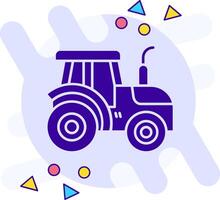 tractor estilo libre sólido icono vector