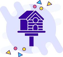 Bird house freestyle solid Icon vector