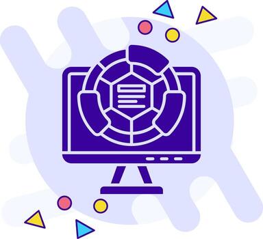 Computer freestyle solid Icon vector