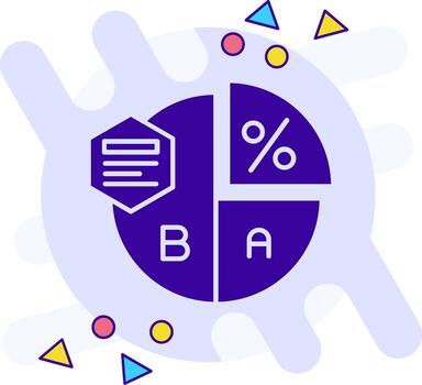 Pie chart freestyle solid Icon vector