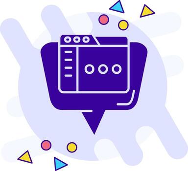 Browser freestyle solid Icon vector
