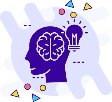 Intelligence freestyle solid Icon vector