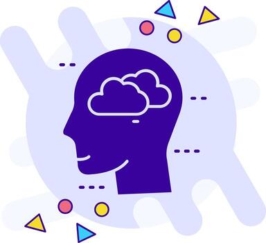 Cloud freestyle solid Icon vector