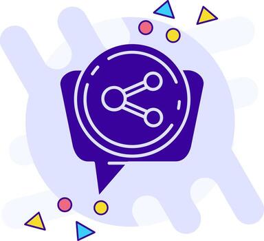 Share freestyle solid Icon vector