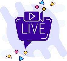 Live freestyle solid Icon vector