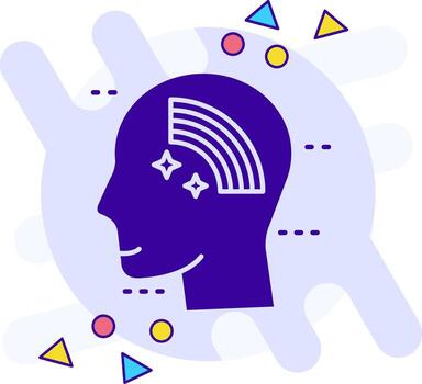 Positive thinking freestyle solid Icon vector