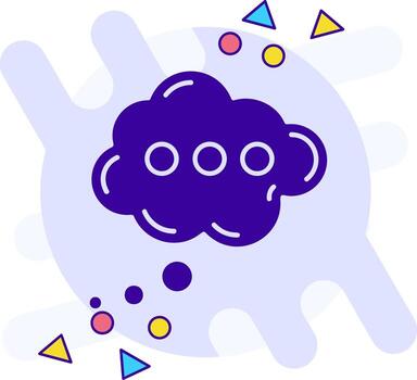 Cloud freestyle solid Icon vector