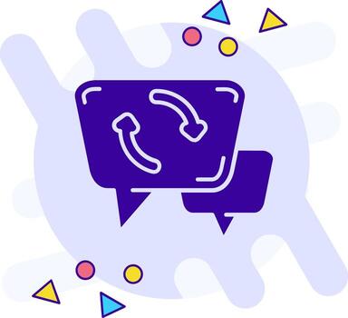 Syncing freestyle solid Icon vector