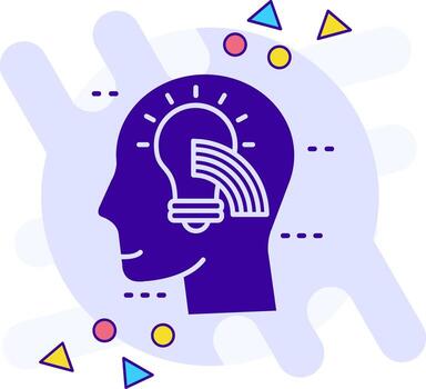 Positive thinking freestyle solid Icon vector