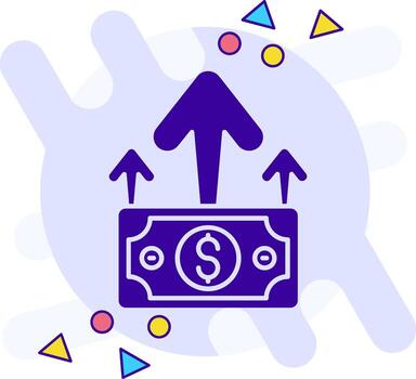 Increase freestyle solid Icon vector