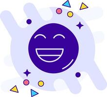 Smile freestyle solid Icon vector