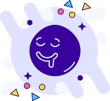 Drooling freestyle solid Icon vector