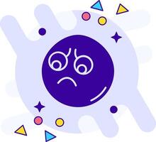 Sad freestyle solid Icon vector