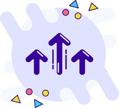 Increase freestyle solid Icon vector