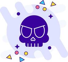 Skull freestyle solid Icon vector