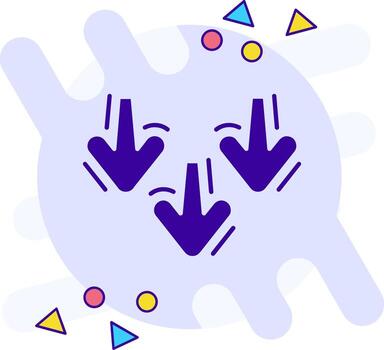 Decrease freestyle solid Icon vector