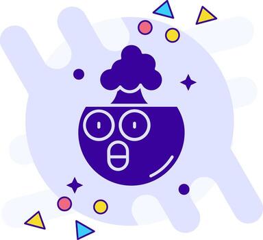 Exploding freestyle solid Icon vector