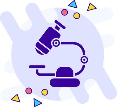 Microscope freestyle solid Icon vector