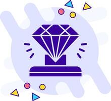 Diamond freestyle solid Icon vector