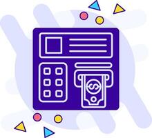 Atm machine freestyle solid Icon vector