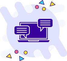 Chatting freestyle solid Icon vector