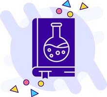 Chemistry book freestyle solid Icon vector
