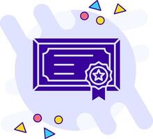 certificado estilo libre sólido icono vector