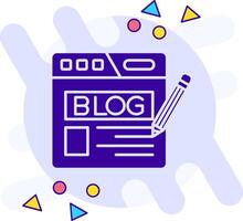 Blog estilo libre sólido icono vector