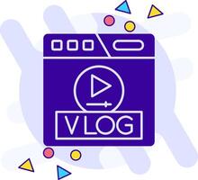 Vlog freestyle solid Icon vector