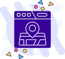 Location freestyle solid Icon vector