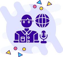 Broadcaster freestyle solid Icon vector