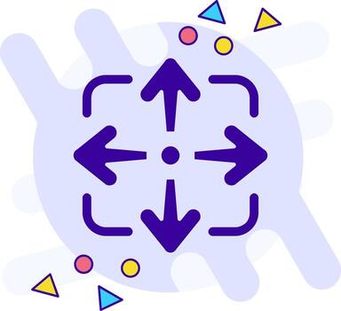 Move freestyle solid Icon vector