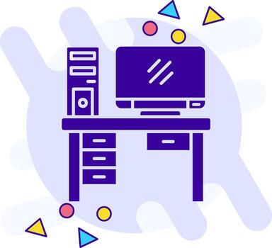 Computer freestyle solid Icon vector