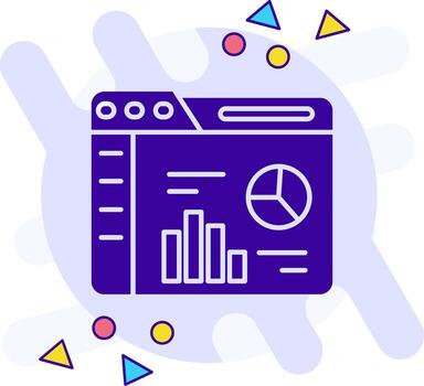 Analytics freestyle solid Icon vector