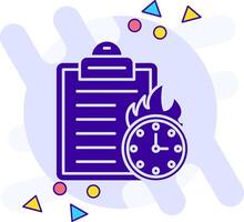 Deadline freestyle solid Icon vector