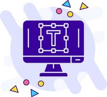 Text editor freestyle solid Icon vector