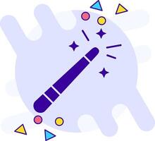 Magic wand freestyle solid Icon vector