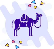 camello estilo libre sólido icono vector