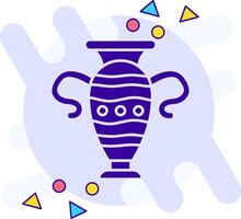 Vase freestyle solid Icon vector