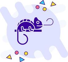 Chameleon freestyle solid Icon vector