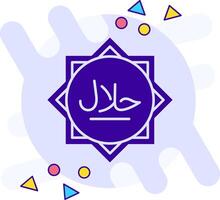 Halal freestyle solid Icon vector