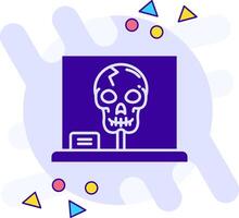 Skull freestyle solid Icon vector