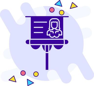 Stand freestyle solid Icon vector