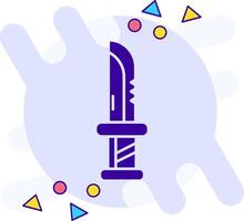 Dagger freestyle solid Icon vector